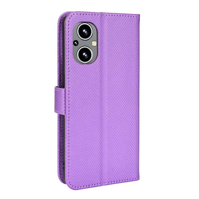 For OPPO Reno7 Z 5G / A96 5G Diamond Texture Leather Phone Case(Purple)