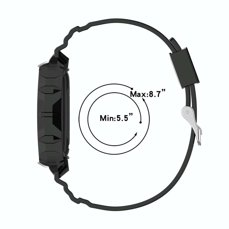 For Fitbit Charge 5 Silicone One Body Armor Watch Band(Navy Blue)