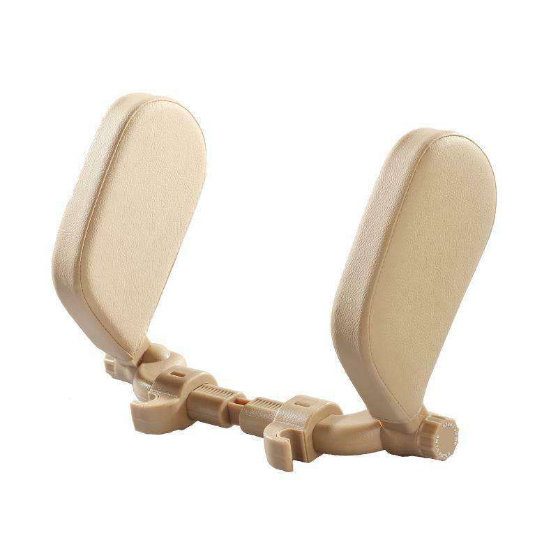 Car Seat Headrest Car Neck Pillow Sleep Side Headrest for Children and Adults (Beige)