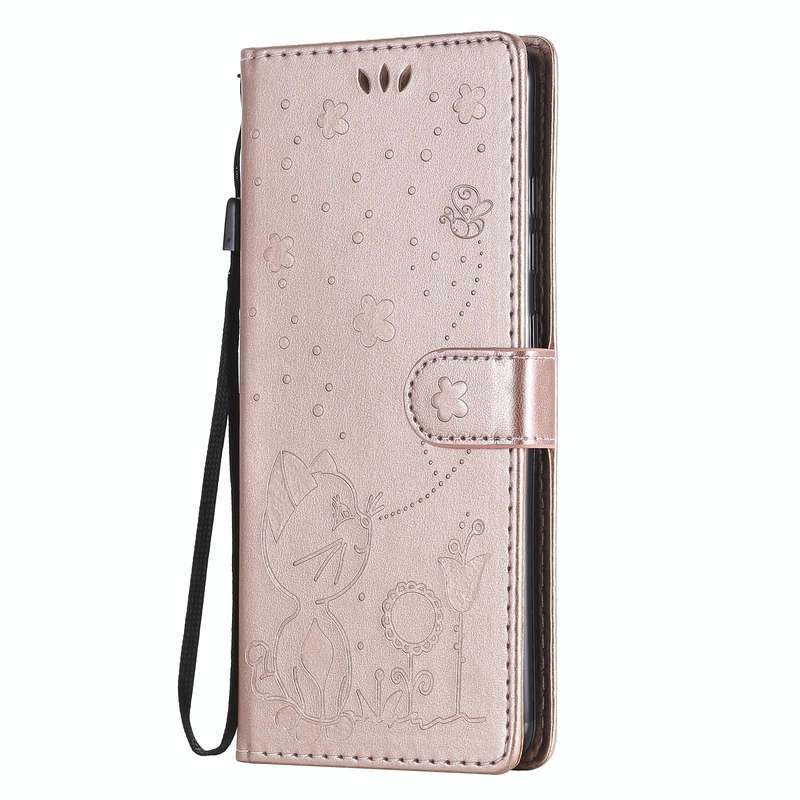 For Samsung Galaxy S20 FE Cat Bee Embossing Pattern Shockproof Horizontal Flip Leather Case with ...