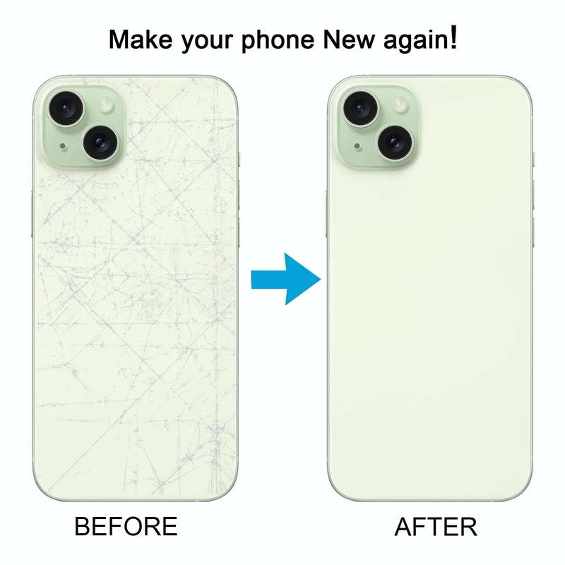 For iPhone 15 Plus Easy Replacement Big Camera Hole Glass Back Battery Cover(Green)