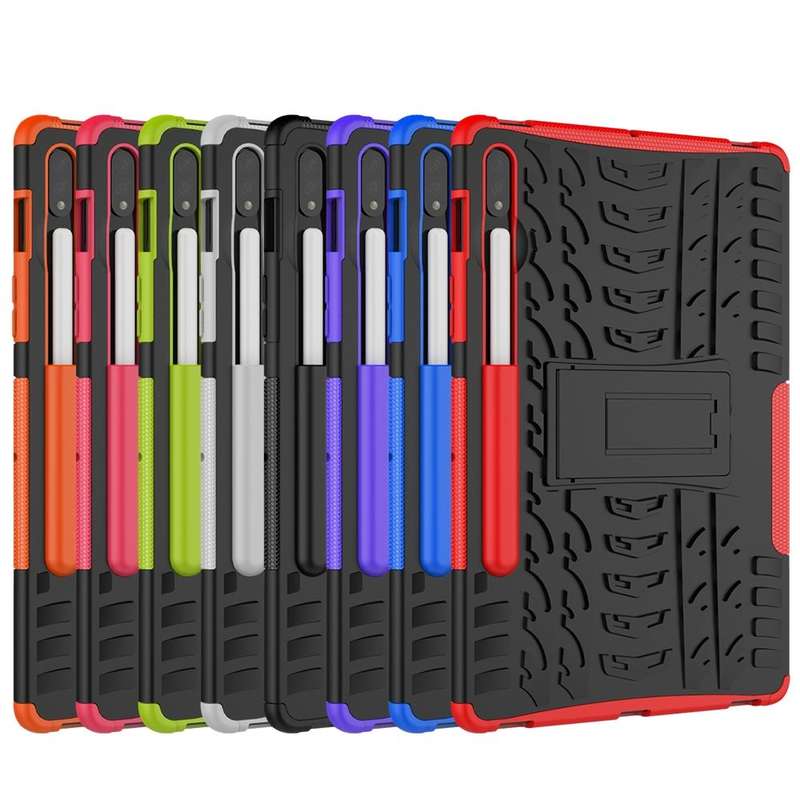 For Samsung Galaxy Tab S8 / Galaxy Tab S7 T870 / T875 Tire Texture Shockproof TPU+PC Protective C...