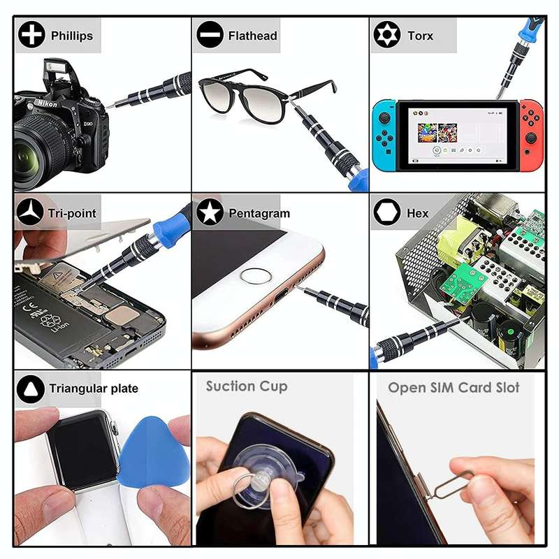 110 in 1 Magnetic Plum Screwdriver Mobile Phone Disassembly Repair Tool(Blue)