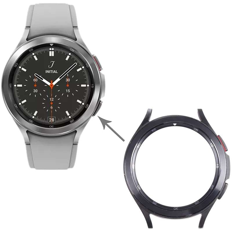 Original LCD Screen Frame Bezel Plate For Samsung Galaxy Watch4 Classic 46mm SM-R890 R895(Black)