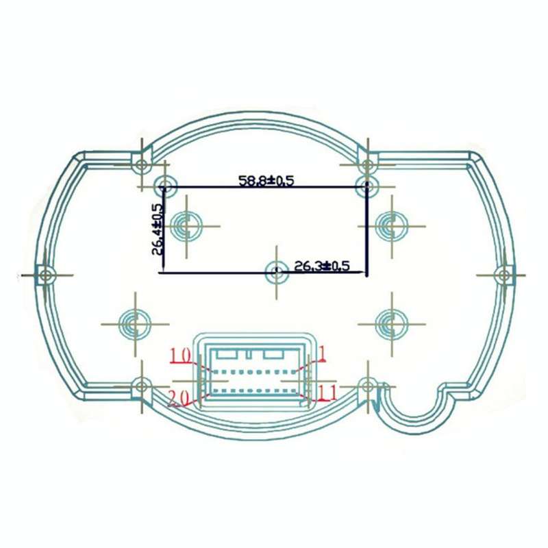 Universal Multi-functional Motorcycle Rotating Speed Mileage Gear Water Temperature Clock Meter G...