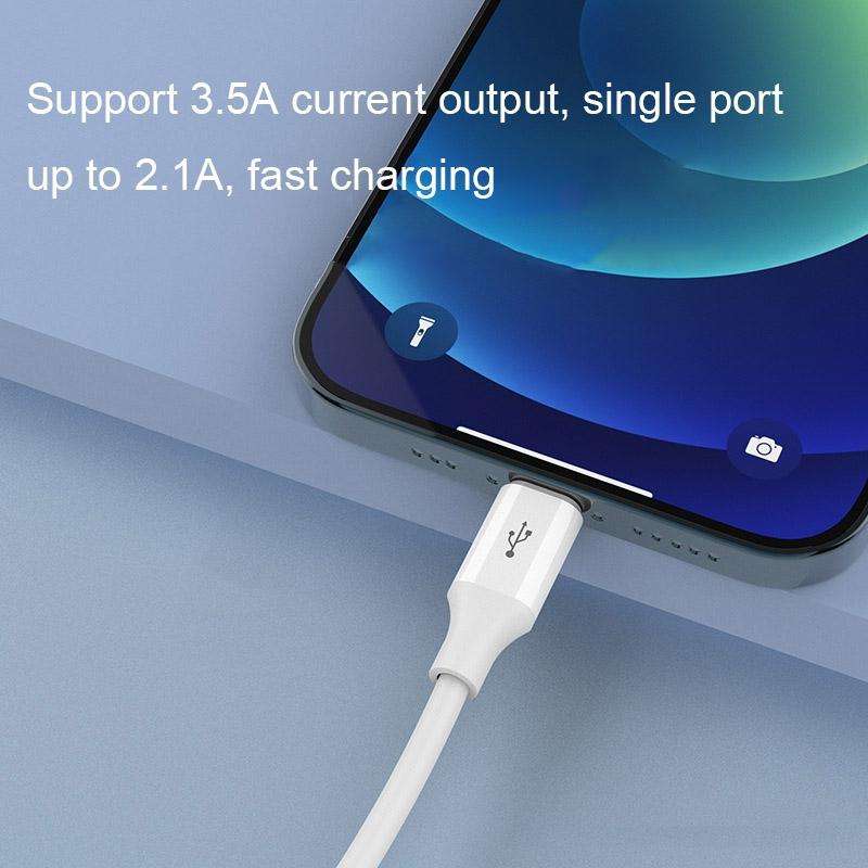 ROMOSS CB251V 3.5A USB To 8 Pin+Type-C+Micro USB 3 In 1 Charging Cable, Length: 0.6m
