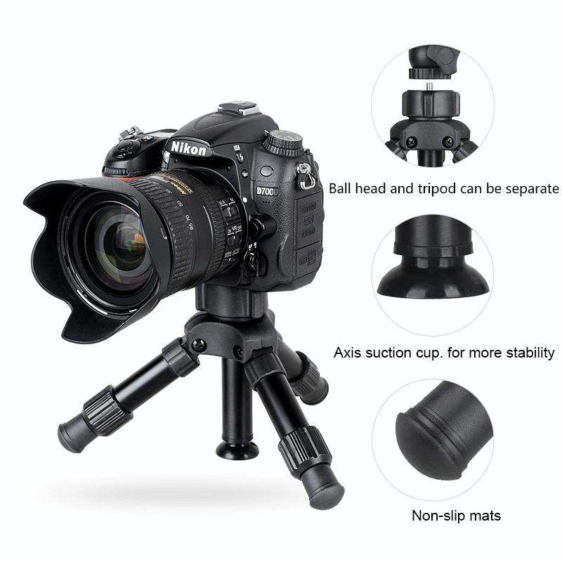 BEXIN MS02 Small Lightweight Tabletop Camera Tripod for Phone Dslr Camera