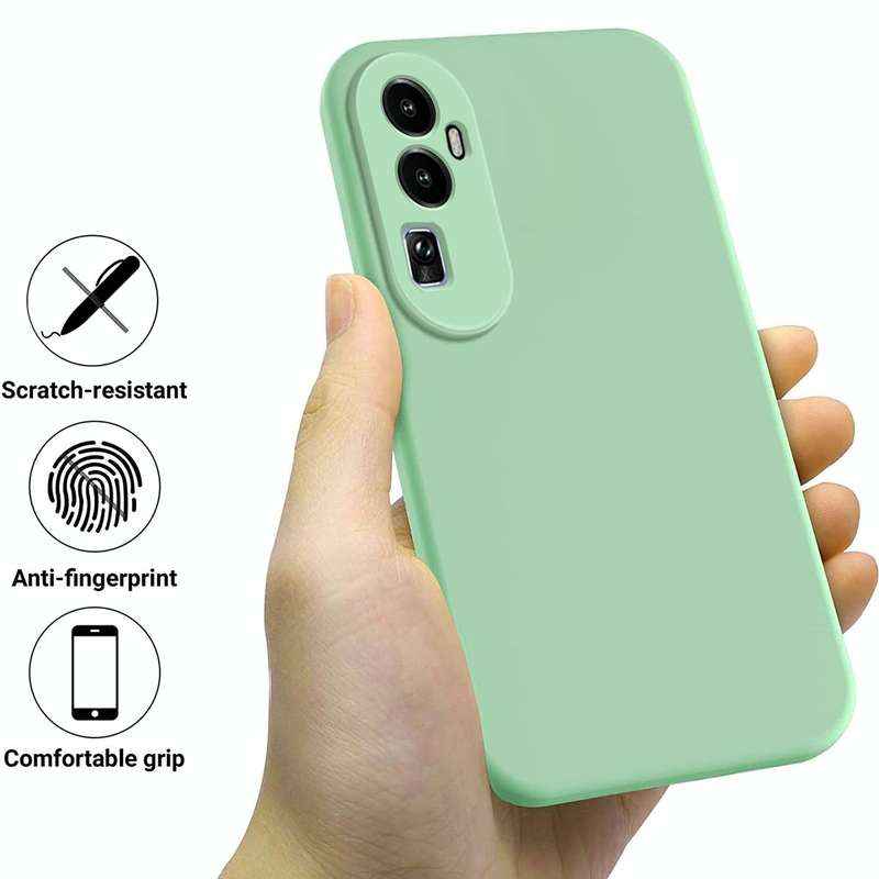 For OPPO Reno10 Pro+ Pure Color Liquid Silicone Shockproof Phone Case(Green)