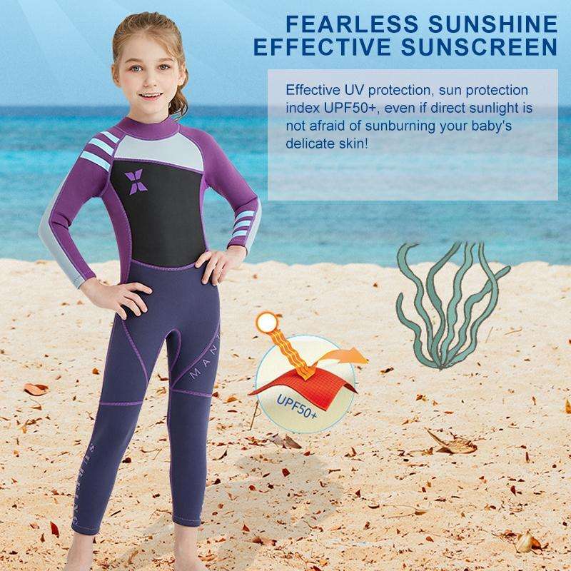 DIVE & SAIL WS-18818 Children Diving Suit One-piece Warm Snorkeling Surfing Anti-jellyfish Swimsu...
