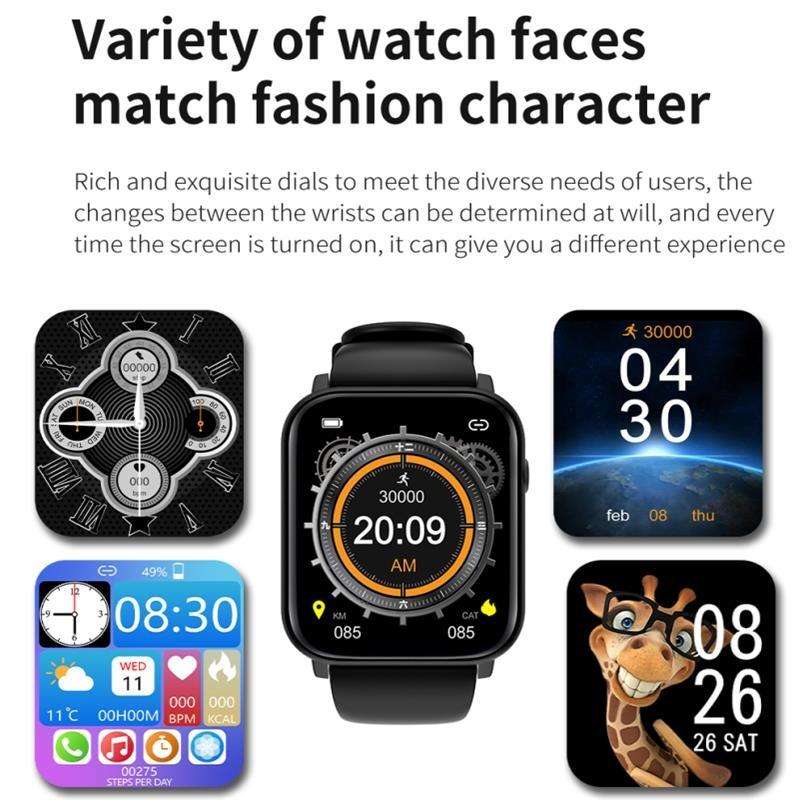 Q28 1.8 inch Color Screen Smart Watch,Support Heart Rate Monitoring / Blood Pressure Monitoring(P...