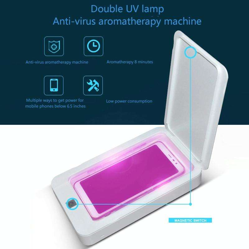 Multifunctional Mobile Phone Face Mask UV Disinfection Aromatherapy Ultraviolet Lamp Sterilizer D...