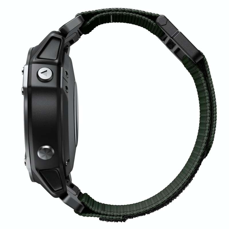 For Garmin Fenix 6X / 5X 26mm Hook And Loop Fastener Nylon Watch Band(Army Green)