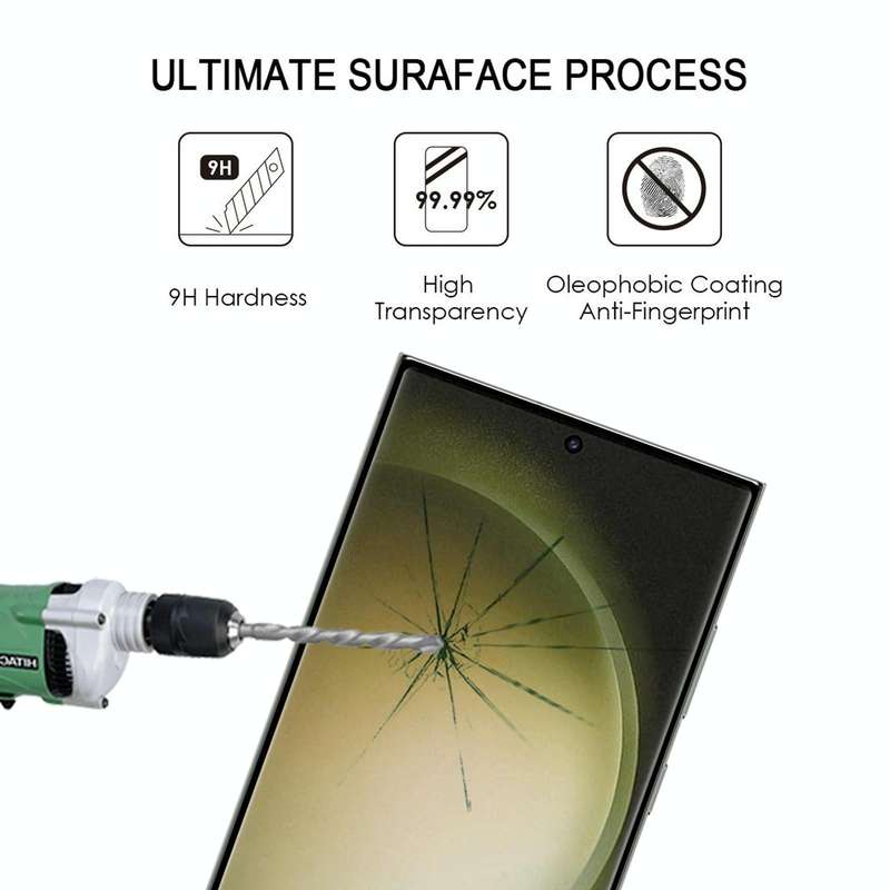 For Samsung Galaxy S23 Ultra 5G 3D Curved Edge Full Screen Full Glue Tempered Glass Film