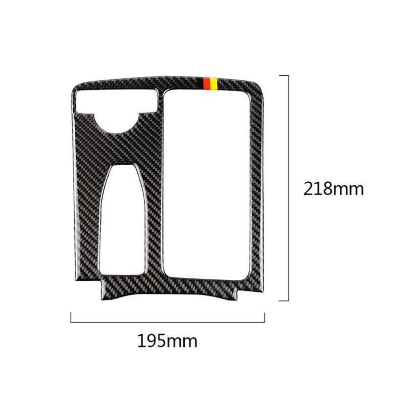 Car German Flag Carbon Fiber Left Drive Gear Position Panel Decorative Sticker for Mercedes-Benz ...