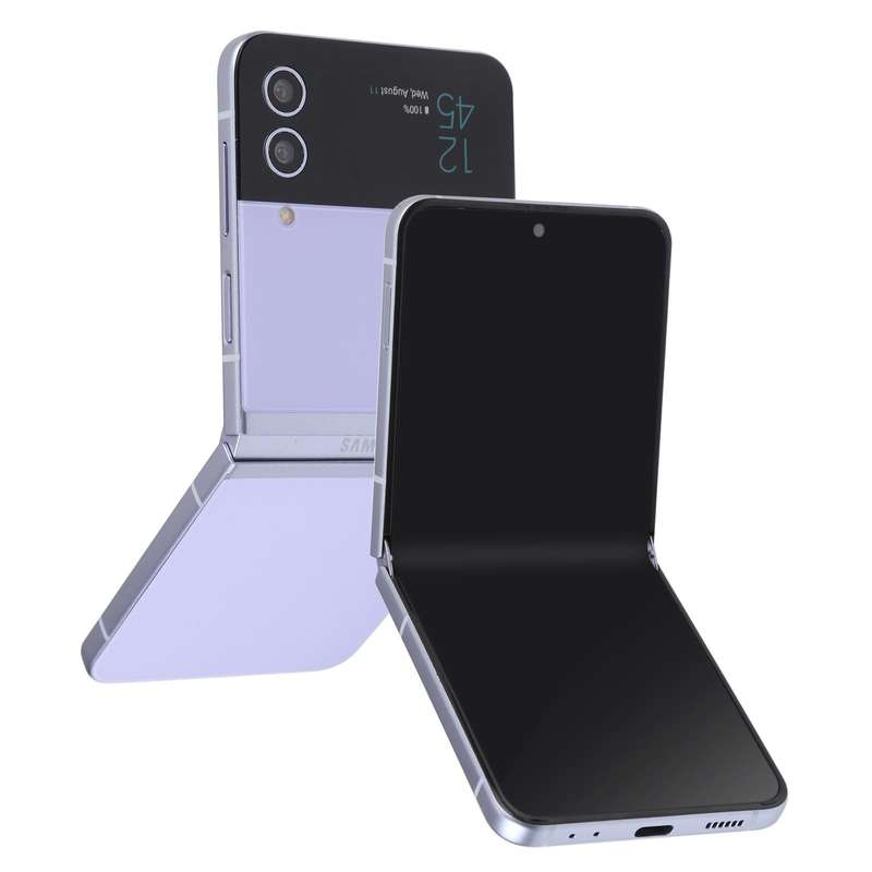 For Samsung Galaxy Z Flip4 Black Screen Non-Working Fake Dummy Display Model (Purple)