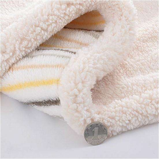 Winter Thick Double Layer Printed Lambskin Children Blanket Bedding, Size:100x150cm