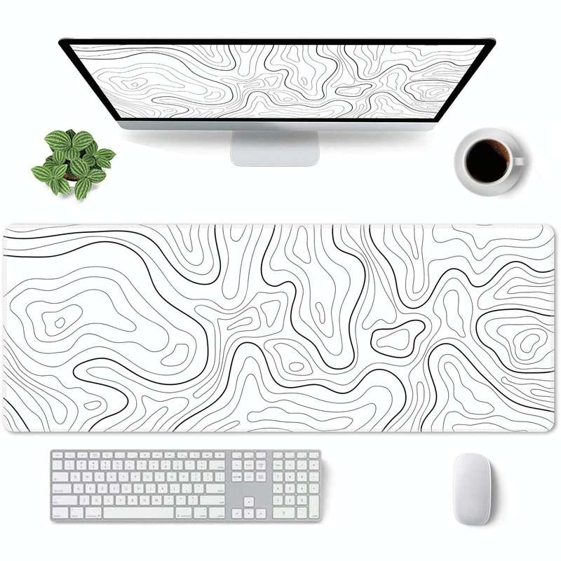 Large Abstract Mouse Pad Gamer Office Computer Desk Mat, Size: 400 x 900 x 2mm(Abstract Fluid 23)