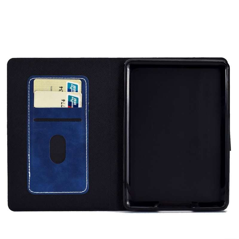 For Kindle Paperwhite 4 / 3 / 2 / 1 Cowhide Texture Horizontal Flip Leather Case with Holder & Ca...