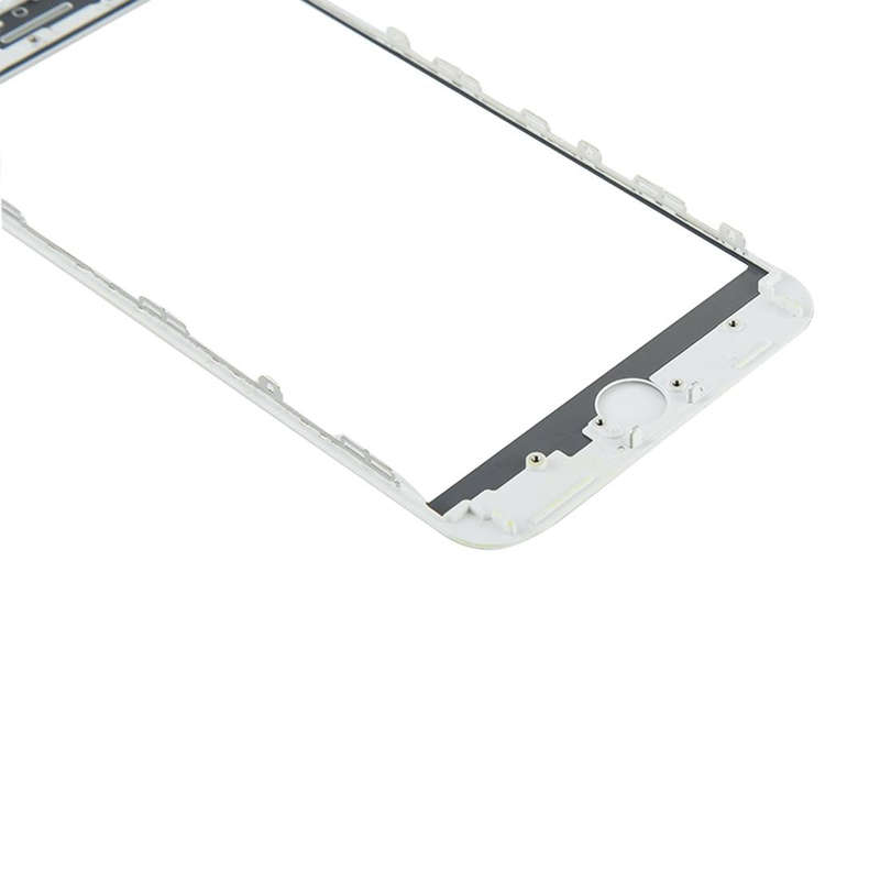 for iPhone 8 Plus Front Screen Outer Glass Lens with Front LCD Screen Bezel Frame(White)