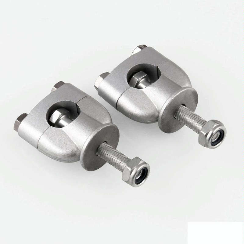 MB-MH027-S Universal Motorcycle Aluminum + Iron 22mm Single Hole Handlebar Fixed Bracket