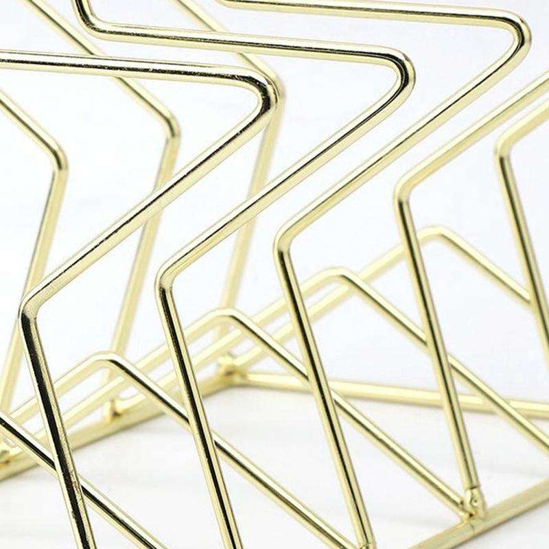 Gold S Shape Electroplated Bookend Desk Organizer Desktop Office Home Bookends Book Holder Book S...