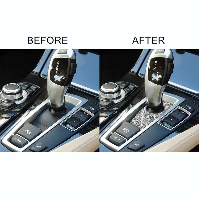For BMW 5 Series GT X3 X4 2009-2016 Car Gear Handle Below Diamond Decorative Sticker, Right-hand ...
