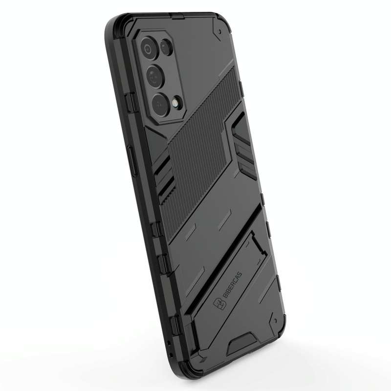 For OPPO Reno5 5G Punk Armor 2 in 1 PC + TPU Shockproof Case with Invisible Holder(Orange)
