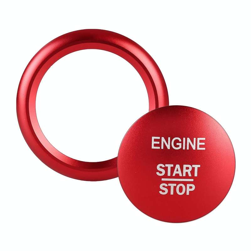 Car Engine Start Key Push Button Ring Trim Sticker Decoration for Mercedes-Benz A-Class 2013-2018...