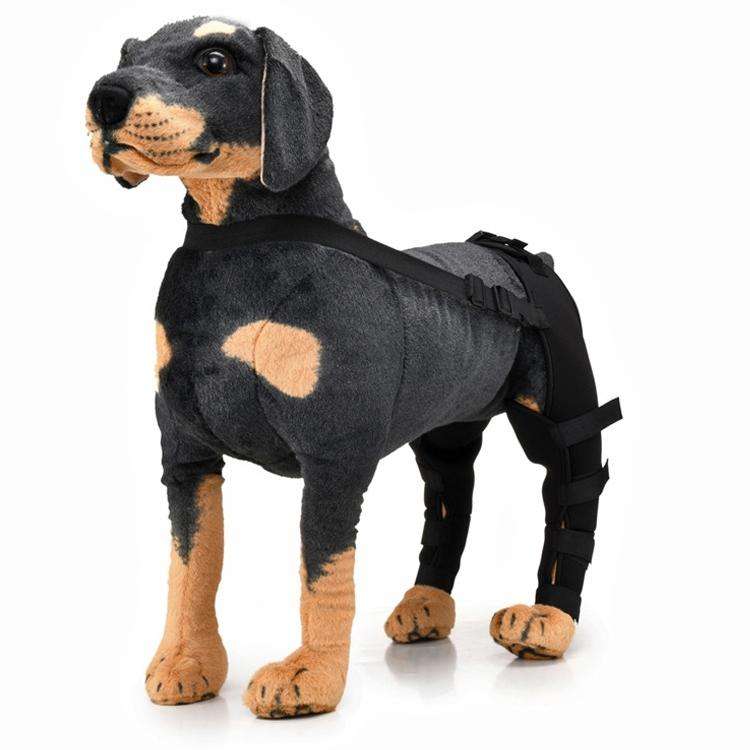 Pet Dog Leg Knee Guard Surgery Injury Protective Cover, Size: XS(Black)
