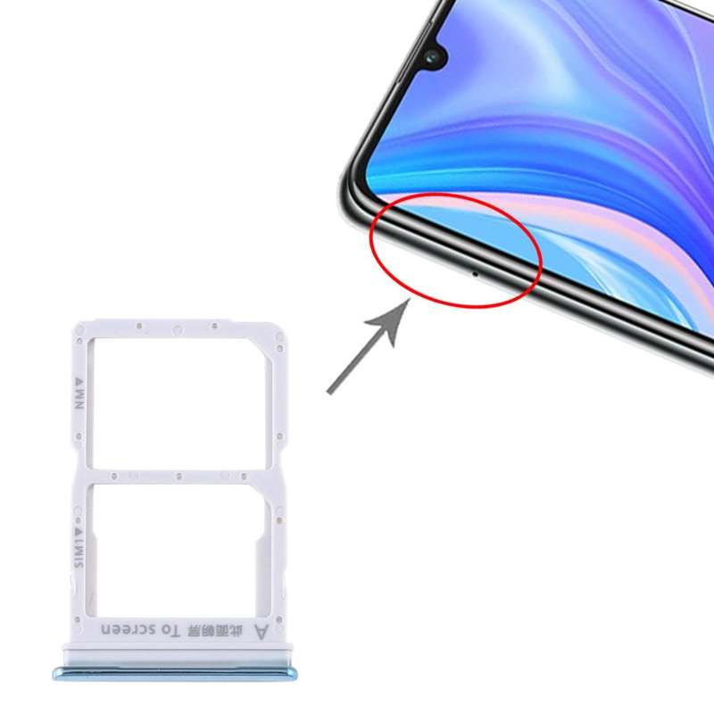 SIM Card Tray + NM Card Tray for Huawei Y8p (Twilight)