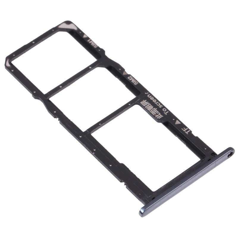 SIM Card Tray + SIM Card Tray + Micro SD Card Tray for Huawei Y6 Prime (2018) (Black)