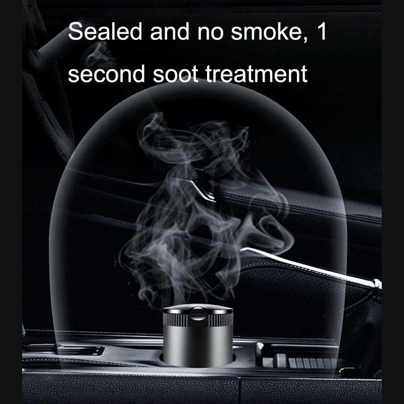 Car Ashtray With LED Ambient Light(Black)