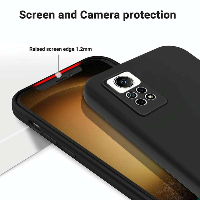 For Xiaomi Redmi Note 12 Pro 4G Pure Color Liquid Silicone Shockproof Phone Case(Black)