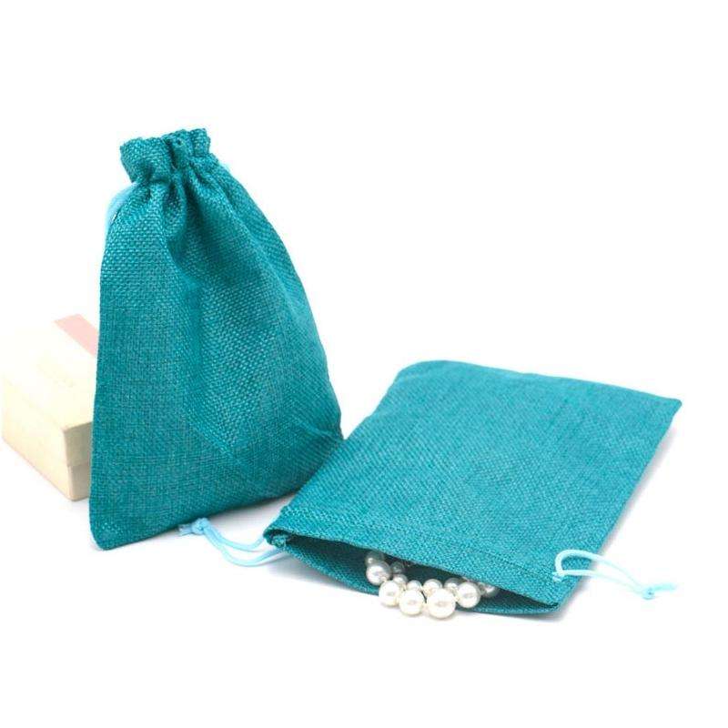 50 PCS Multi size Linen Jute Drawstring Gift Bags Sacks Wedding Birthday Party Favors Drawstring ...