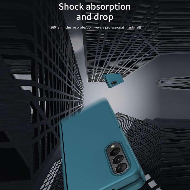 For Samsung Galaxy Z Fold4 Full Body Hinge Phone Case(Transparent)