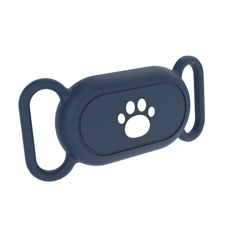 For Samsung Galaxy SmartTag 2 Pet Life Waterproof Silicone Protective Case, Color: Deep Blue Cat ...