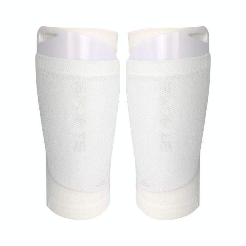 Football Shin Pads + Socks Sports Protective Equipment, Color: White (M)