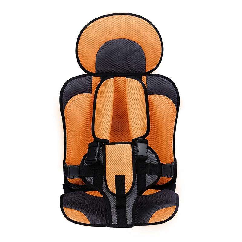 Car Portable Children Safety Seat, Size:50 x 33 x 21cm (For 0-5 Years Old)(Orange + Black)