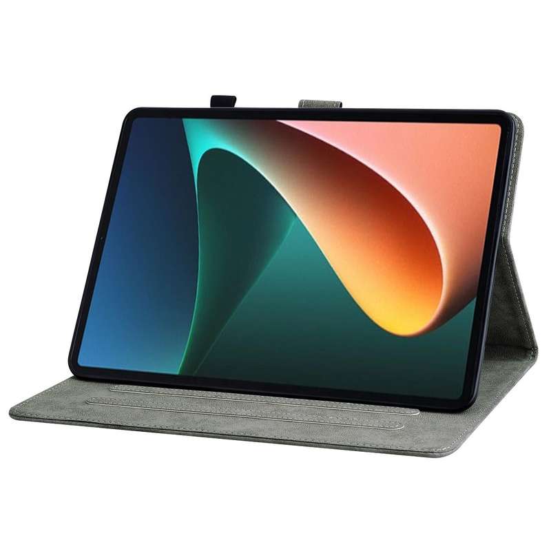 For Xiaomi Pad 5/Pad 5 Pro Tiger Pattern PU Tablet Case With Sleep / Wake-up Function(Black)