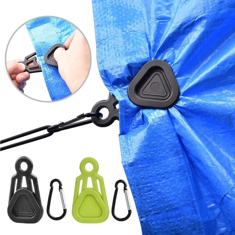 10 PCS Awning Banner Tarpaulin Plastic Clip Field Camping Mountaineering Tent Clip, Color: Black ...