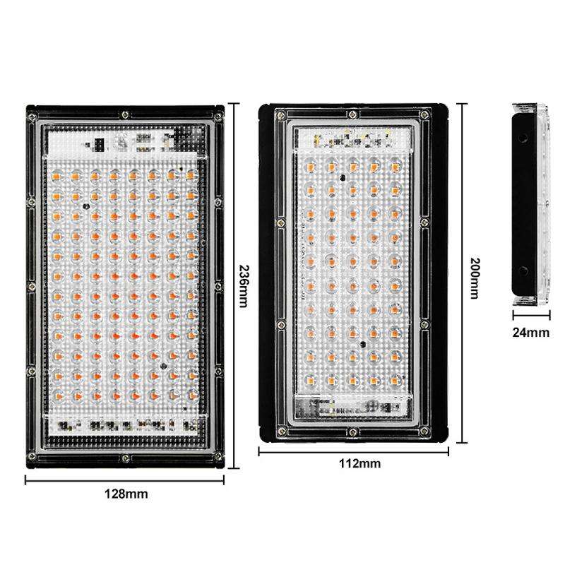 LED Plant Light Full Spectroscopy Waterproof Growth Lamp Seedlings Vegetable Filling Lamp, Power:...