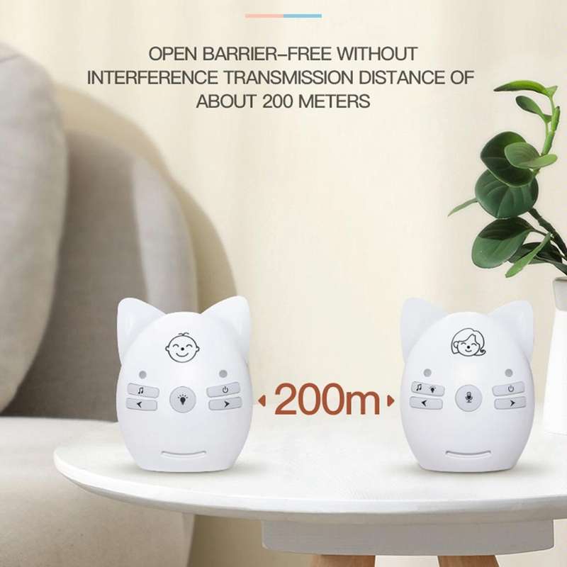 V30 Wireless Audio Baby Monitor Support Voice Monitoring + Intercom + Night Light without Battery...