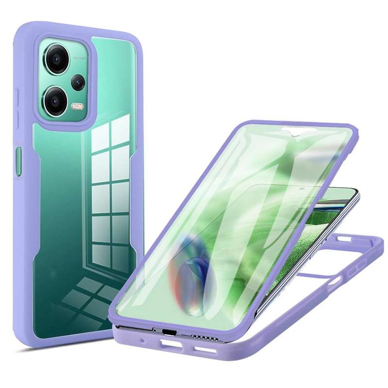For Xiaomi Redmi Note 12 5G / Poco X5 Acrylic + TPU 360 Degrees Full Coverage Phone Case(Purple)
