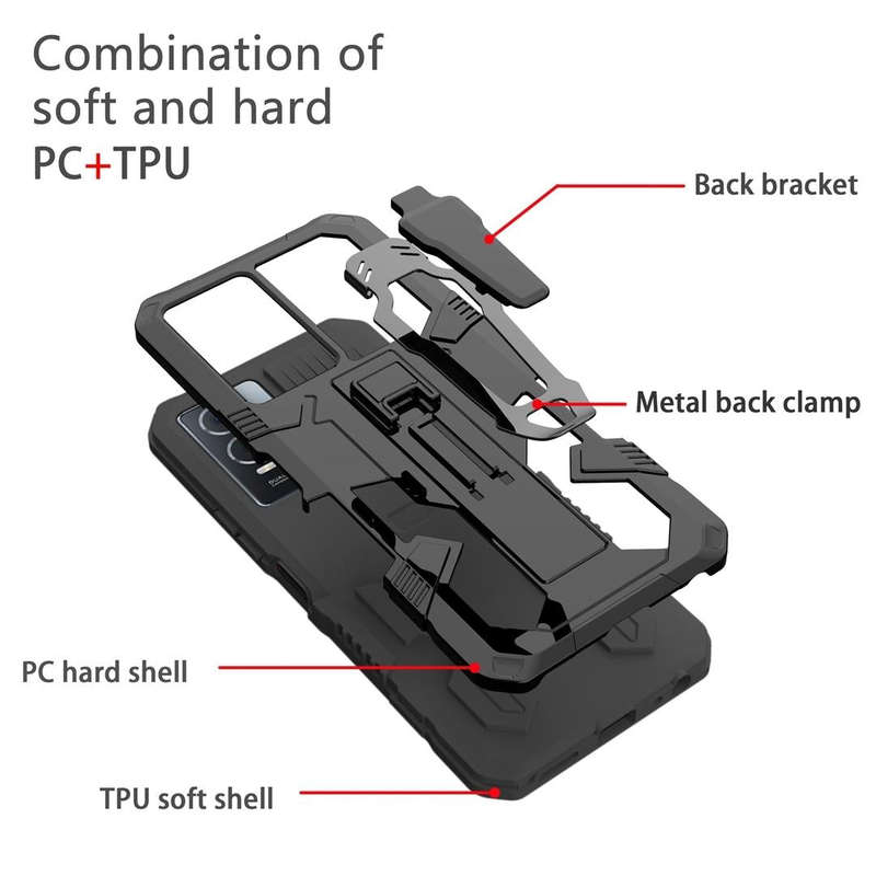 For Samsung Galaxy A54 Armor Warrior Shockproof PC + TPU Phone Case(Black)