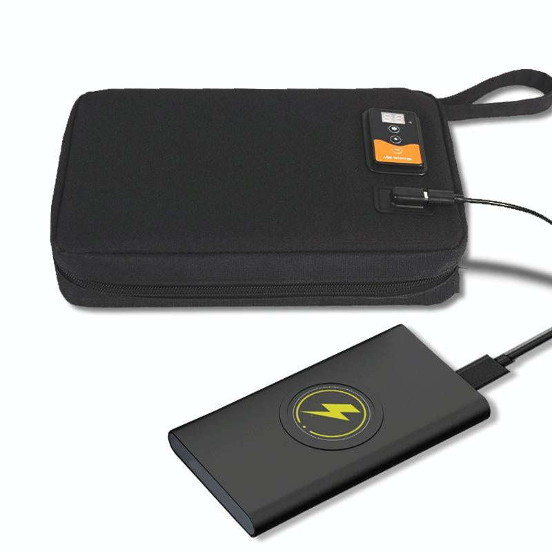USB Portable Smart Adjustable Constant Temperature Baby Wipes Heating Bag(Black)