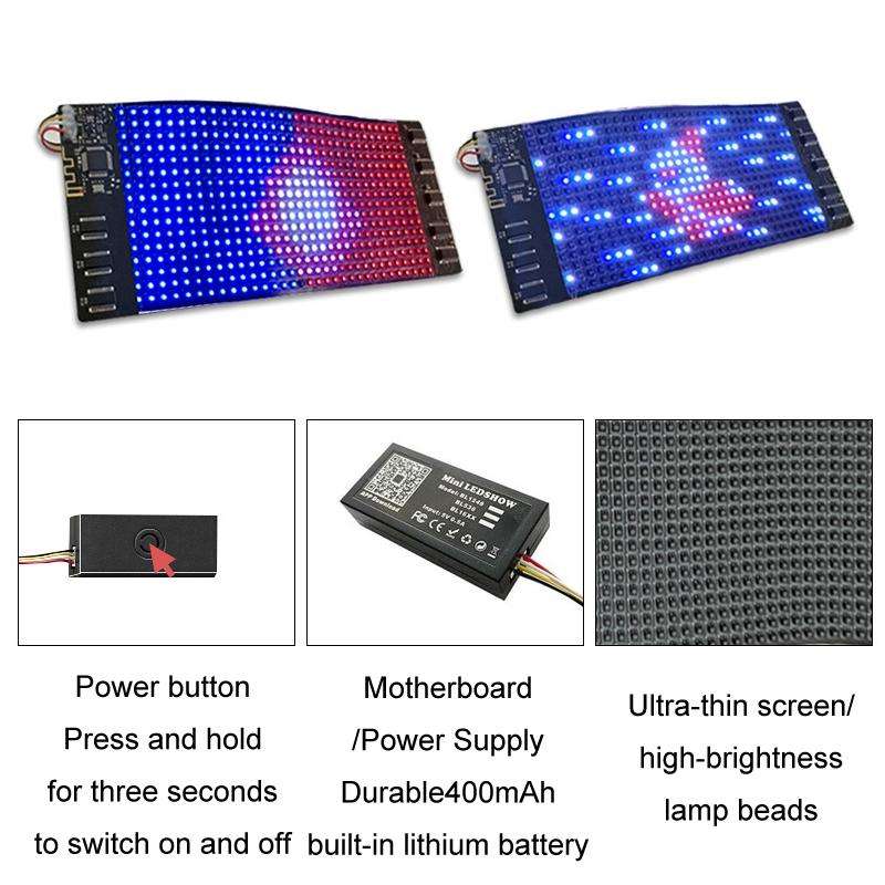 Bluetooth Controlled Color Foldable Curved LED Display Screen(1632)