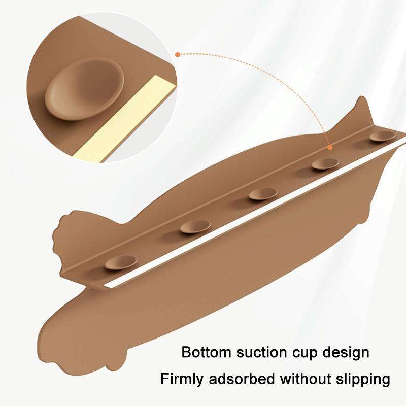 Kitchen Sink Splash Resistant Countertop Silicone Baffle(Brown)