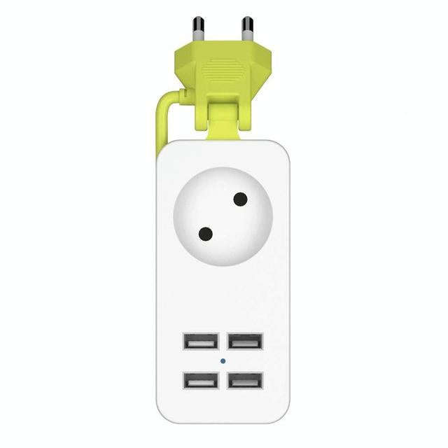 Power Strip 1/2 EU Plug 4 USB Port 1200W 250V 1.5m Cable Wall Portable Multiple Socket EU Plug Ou...