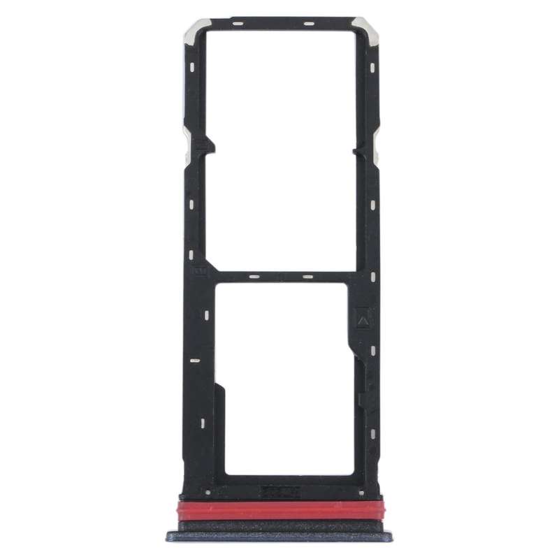 For vivo Y35 4G SIM Card Tray + SIM Card Tray + Micro SD Card Tray (Black)