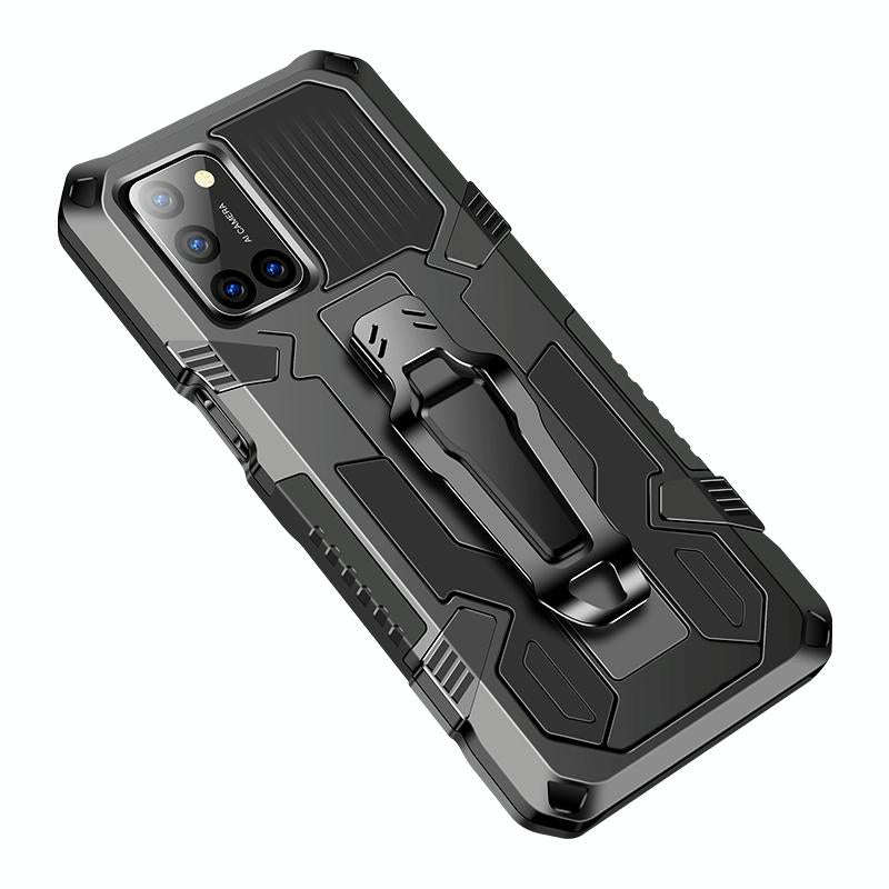 For OPPO A72 Machine Armor Warrior Shockproof PC + TPU Protective Case(Black)